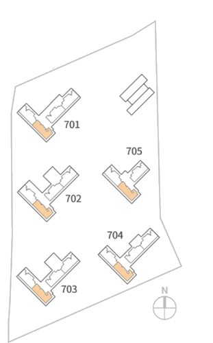 7BL 84㎡B 동 배치 KEY MAP